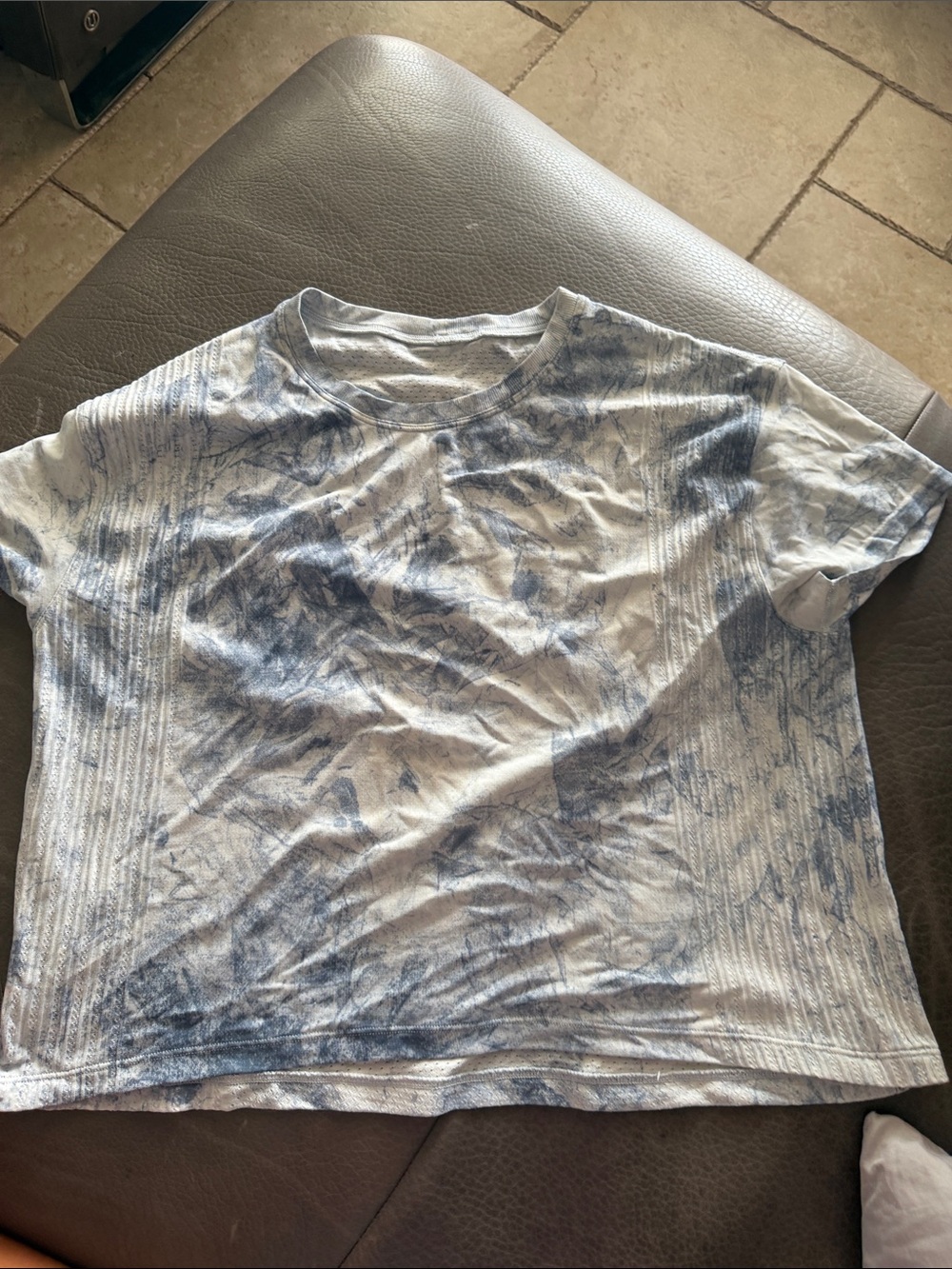 lululemon athletica Blue Tie-Dye Crop Top